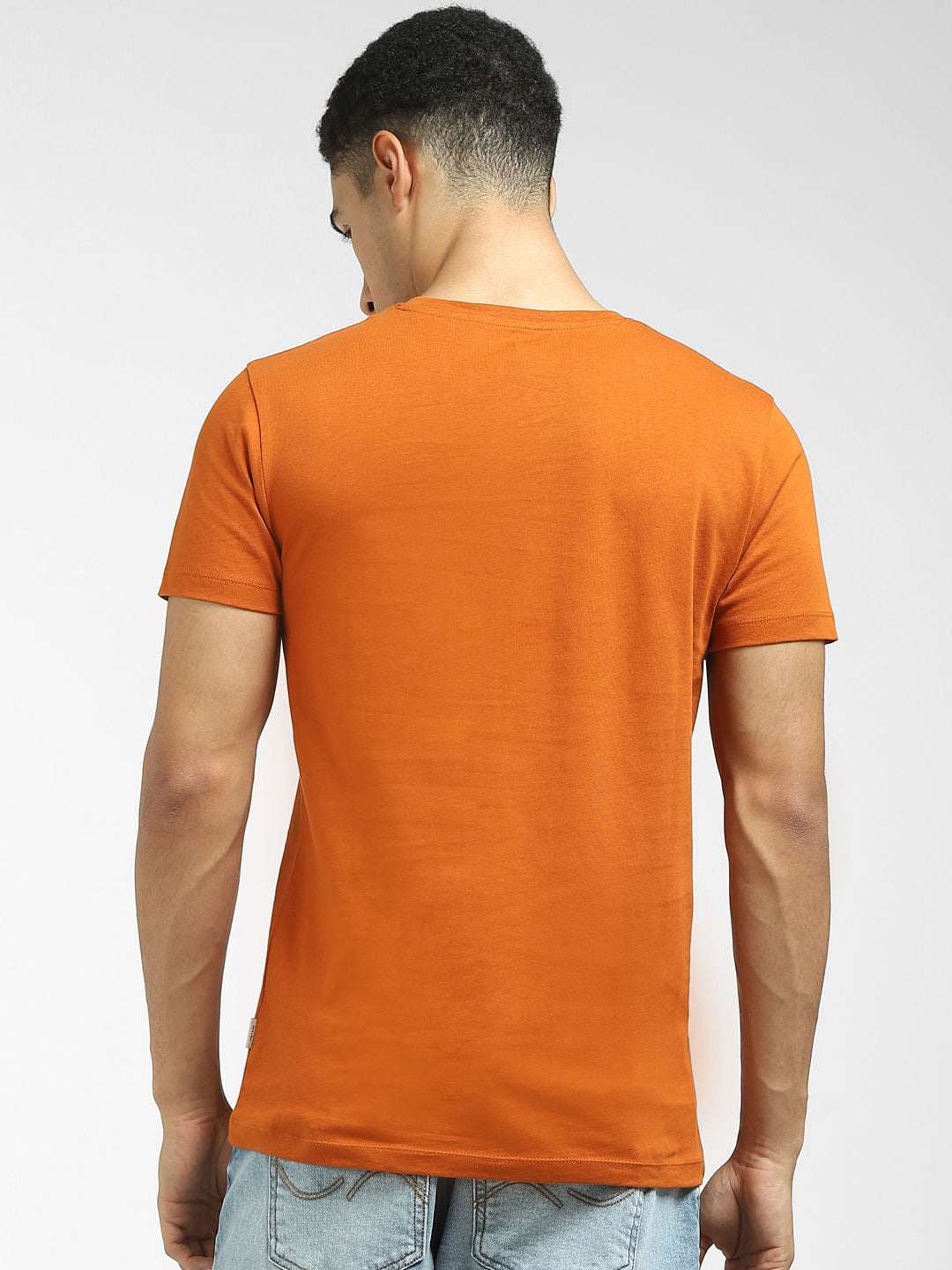 Orange Crew Neck T-shirt