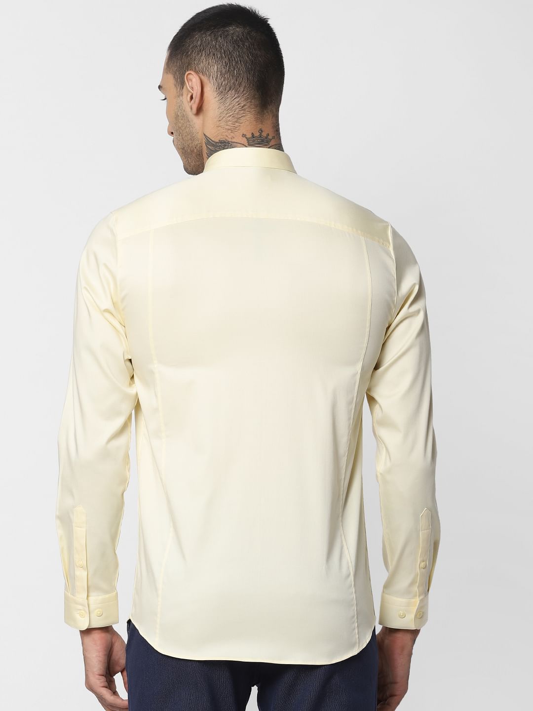 Yellow Formal Full Sleeves Shirt