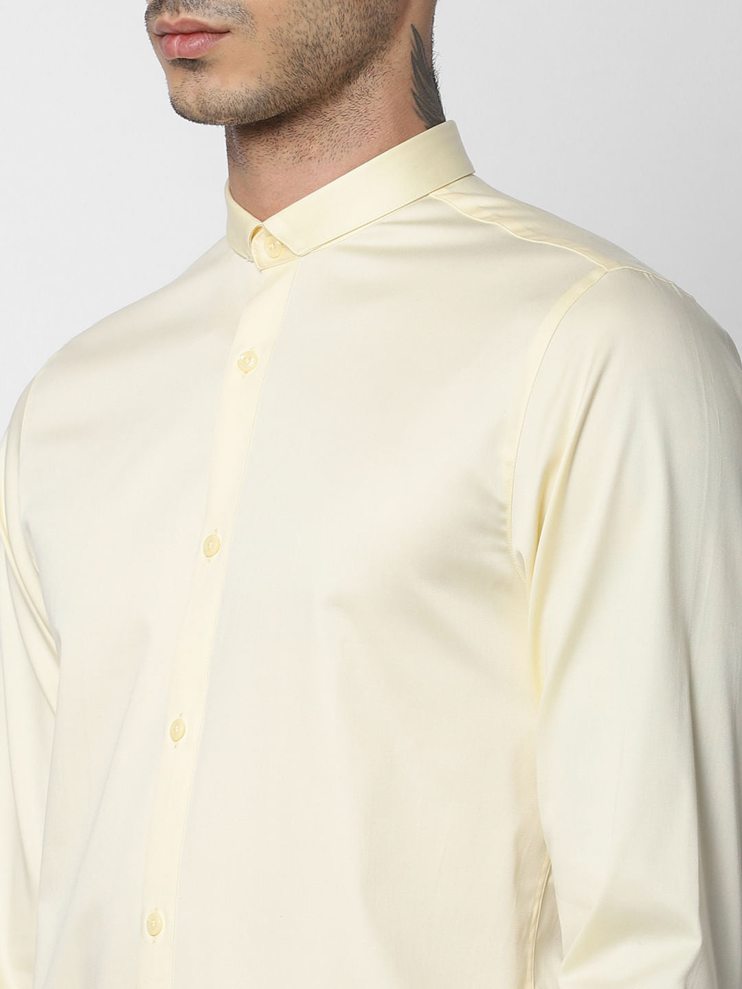 Yellow Formal Full Sleeves Shirt