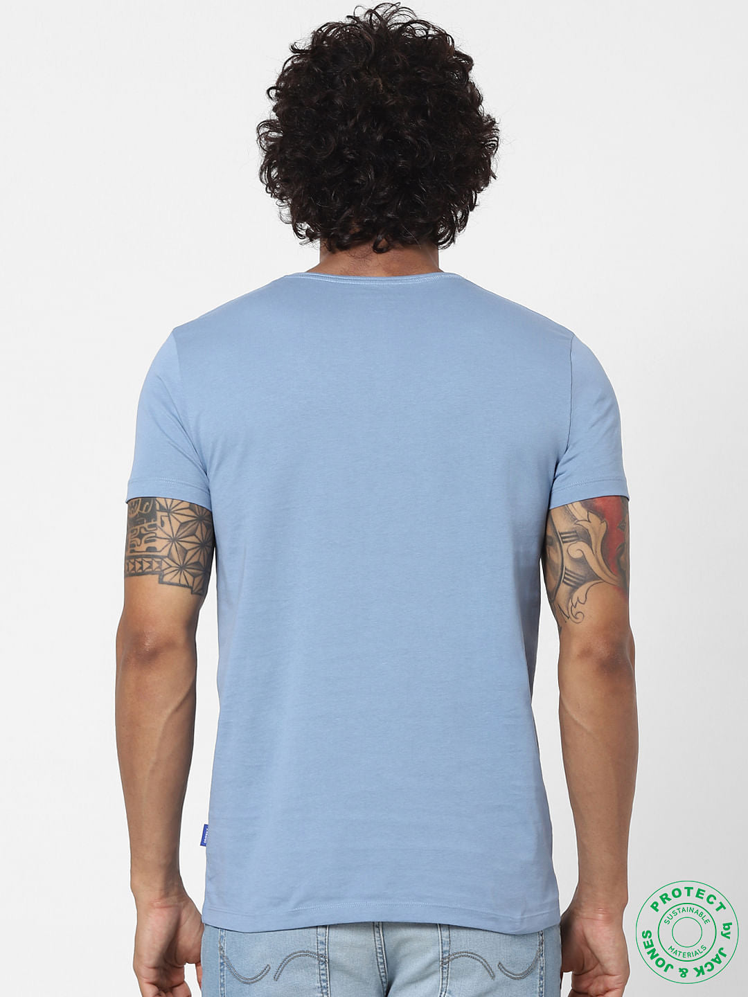 Blue Crew Neck T-shirt