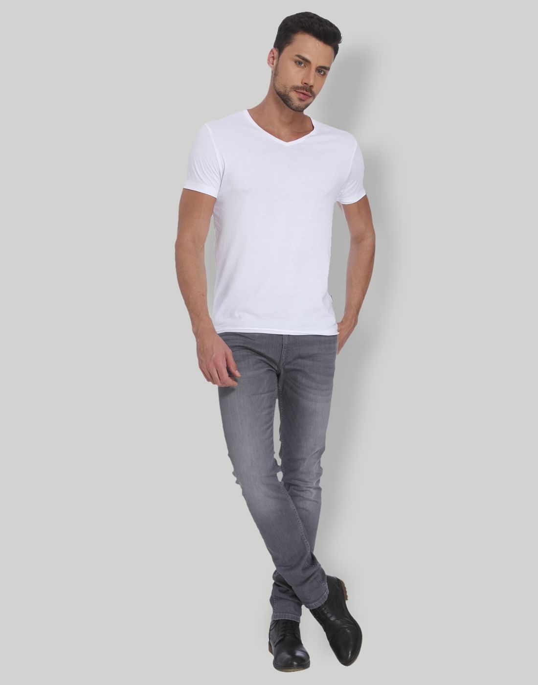 White V Neck T-shirt