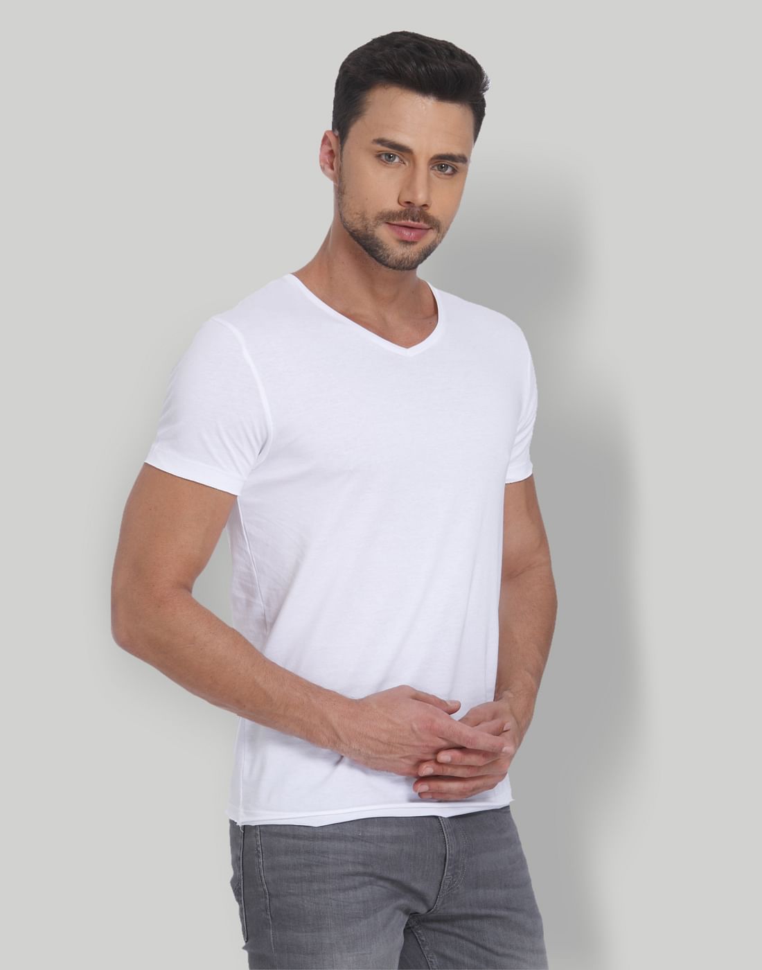 White V Neck T-shirt