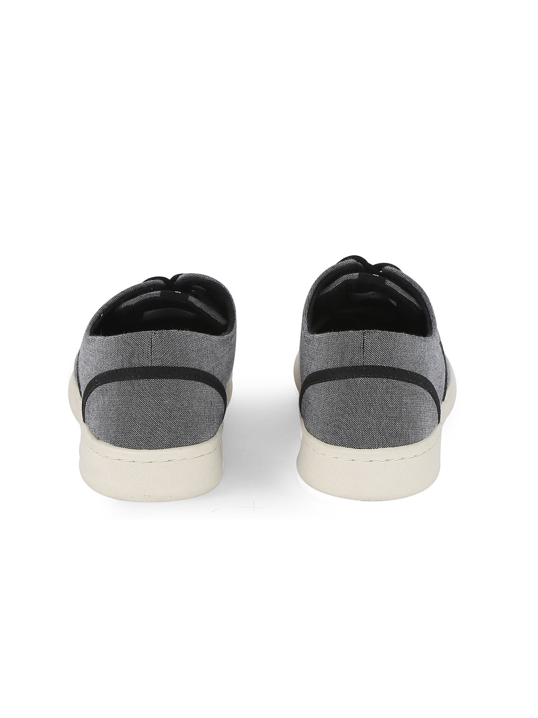 Charcoal Grey Canvas Lace Up Sneakers