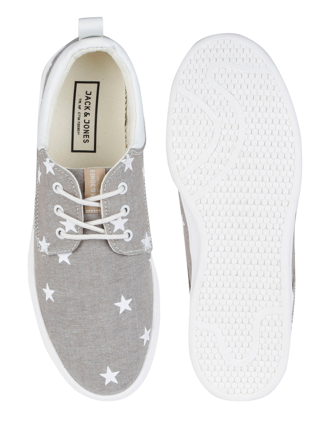 Grey Star Print Sneakers
