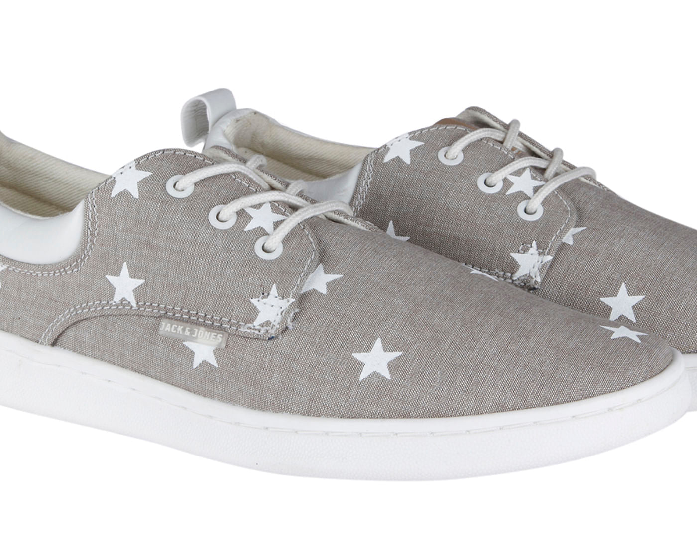 Grey Star Print Sneakers