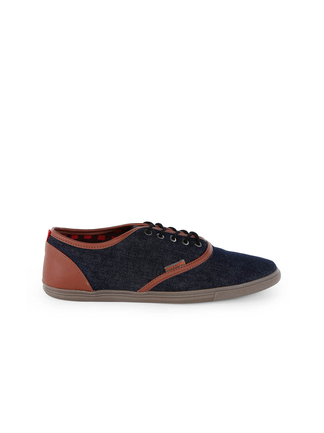Blue Denim Canvas Lace Up Sneakers - 6