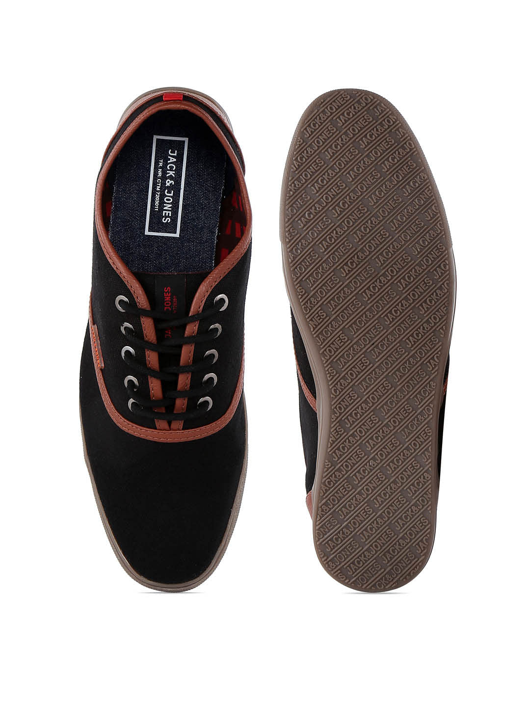 Black Canvas Lace Up Sneakers