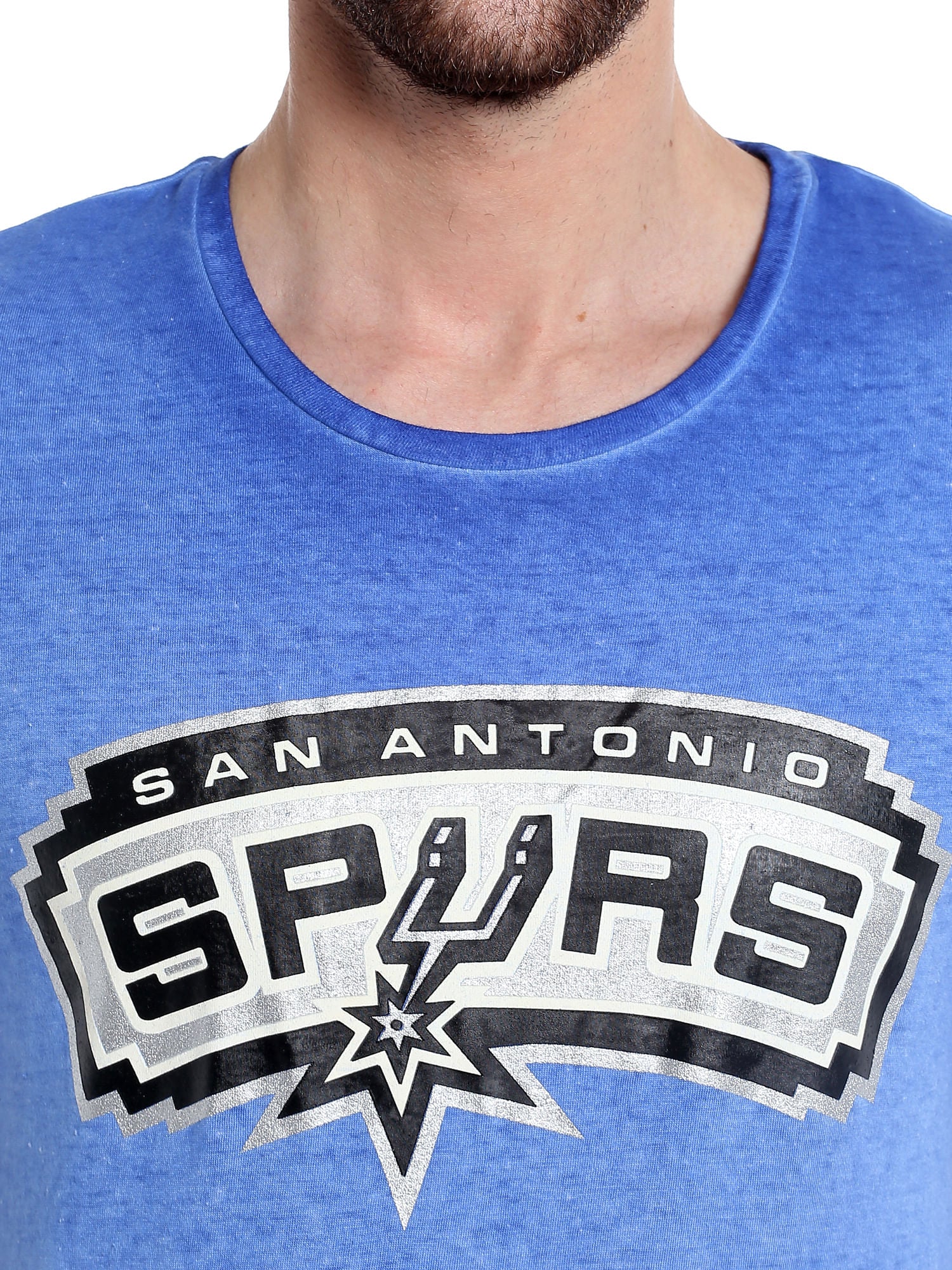 San Antonio Spurs Blue Crew Neck Nba T-Shirt