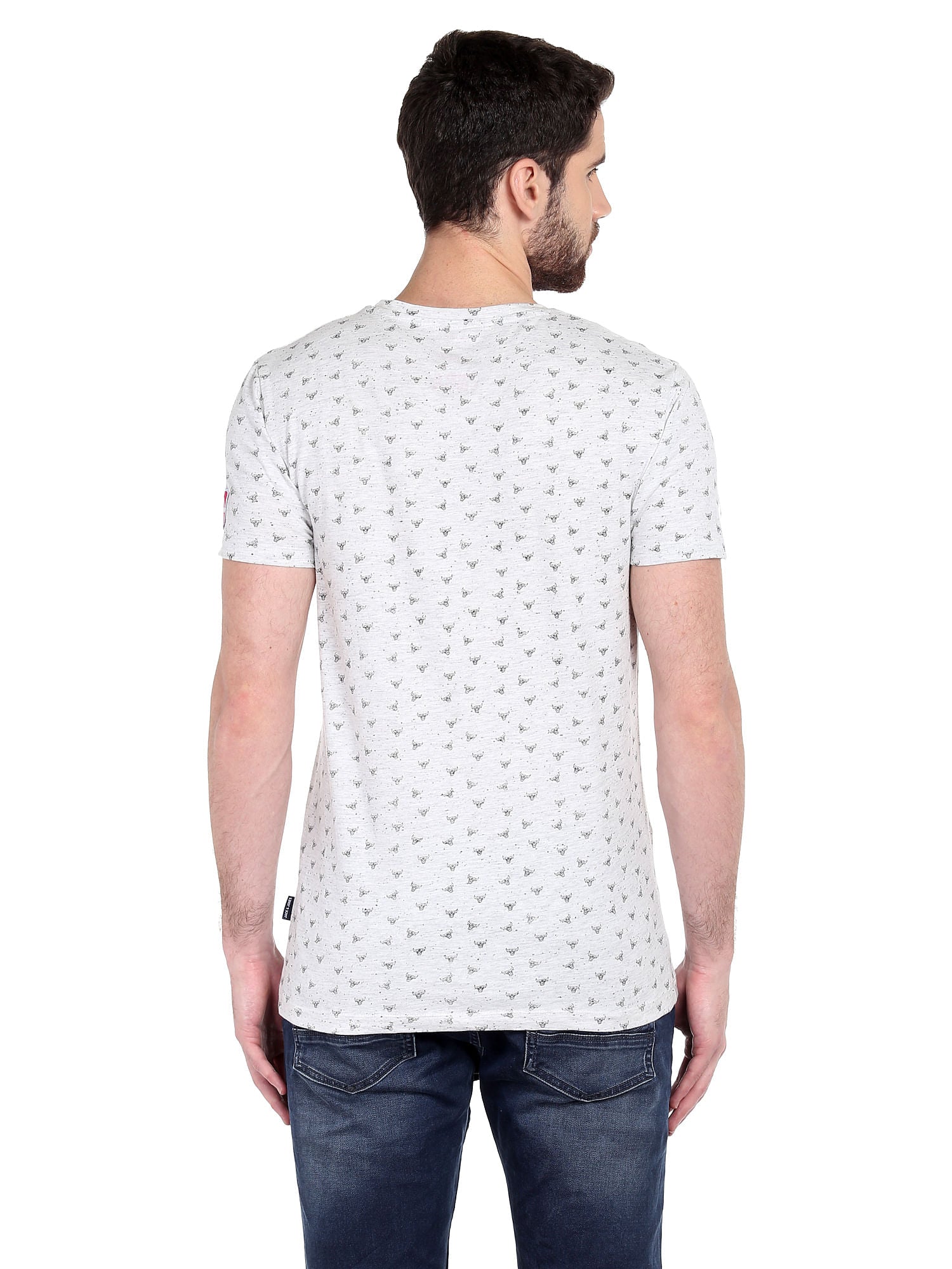 Chicago Bulls Printed White Crew Nba Neck T-Shirt