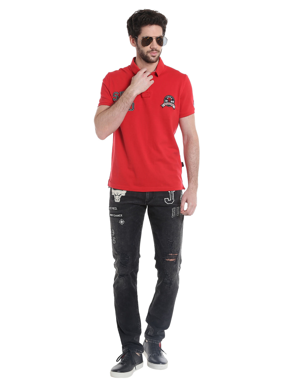 Chicago Bulls Black Slim Fit Jeans Nba - 28/32