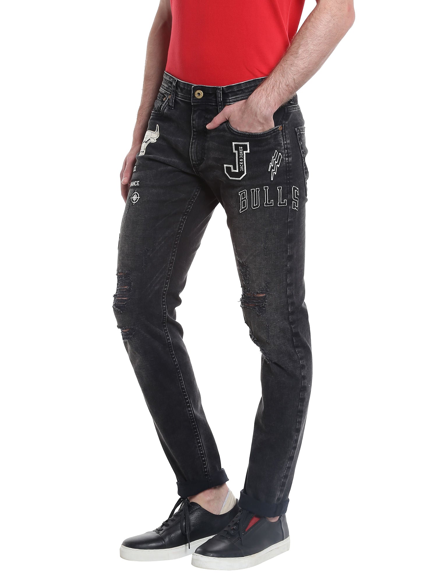 Chicago Bulls Black Slim Fit Jeans Nba