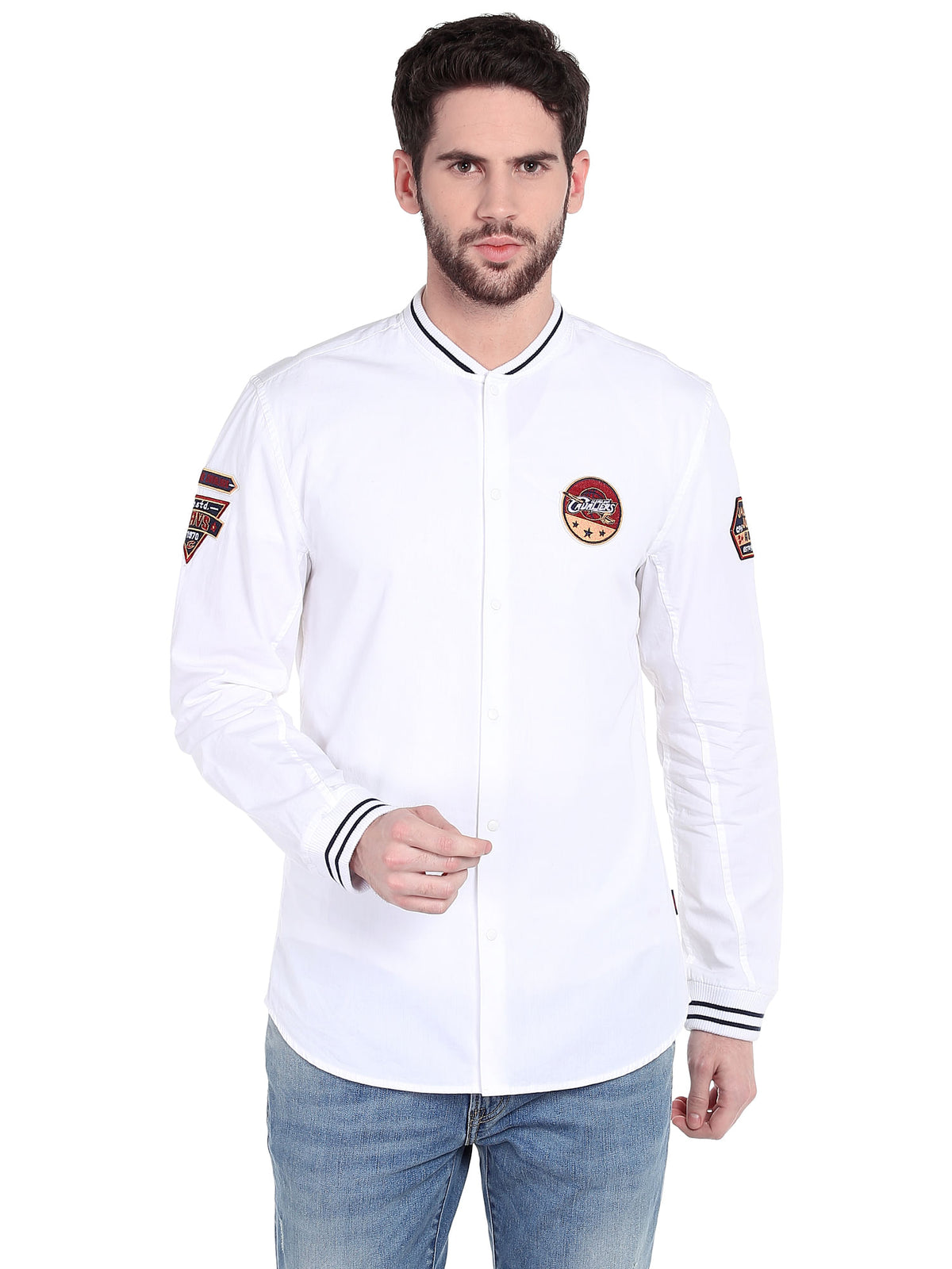 Cleveland Cavaliers White Slim Fit Crew Neck Nba Shirt - 36