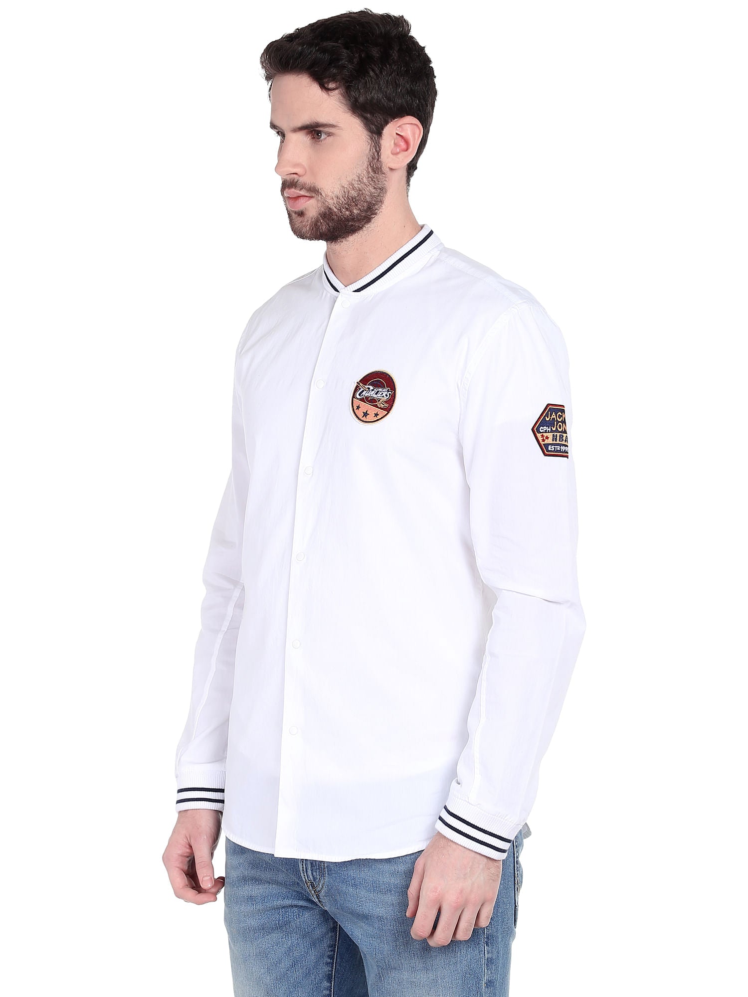 Cleveland Cavaliers White Slim Fit Crew Neck Nba Shirt