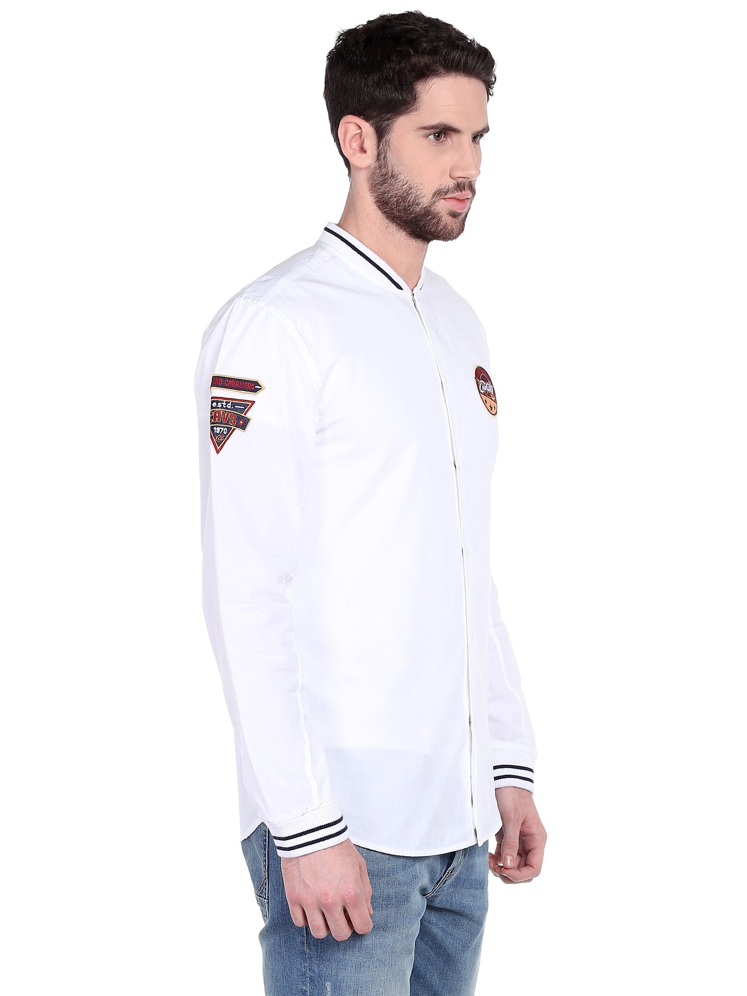 Cleveland Cavaliers White Slim Fit Crew Neck Nba Shirt
