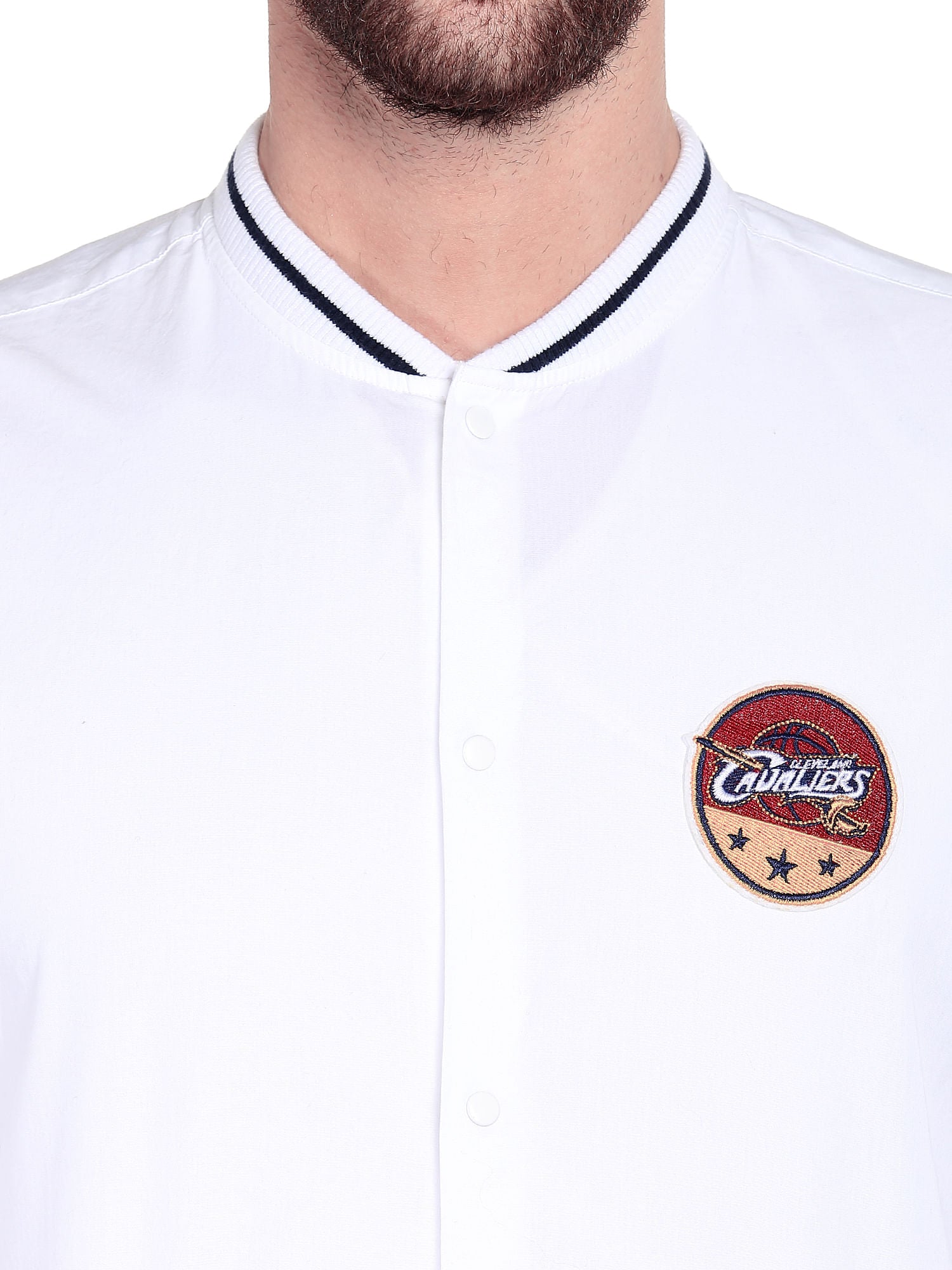 Cleveland Cavaliers White Slim Fit Crew Neck Nba Shirt