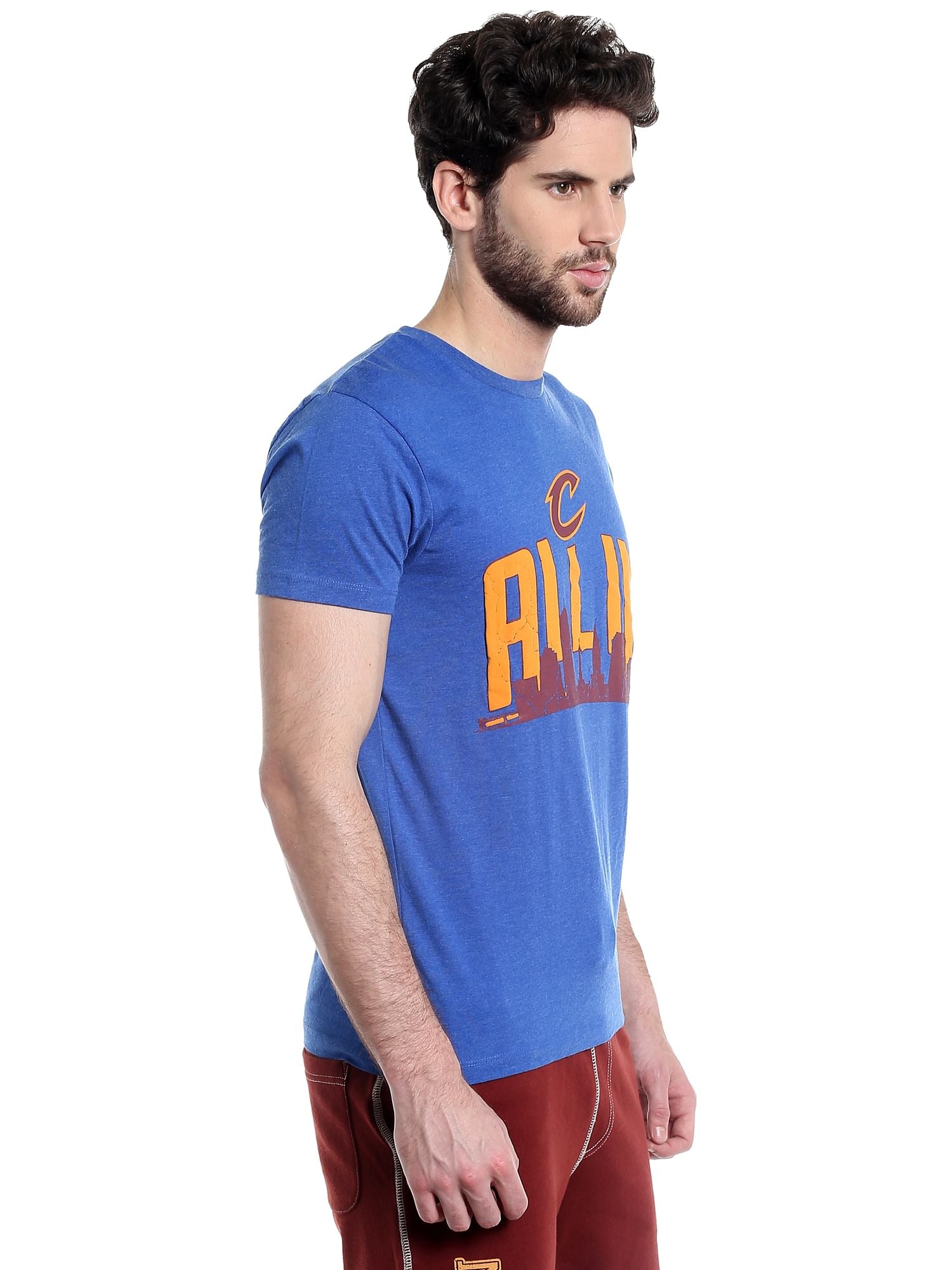 Cleveland Cavaliers Blue Graphic Print Crew Neck Nba T-Shirt