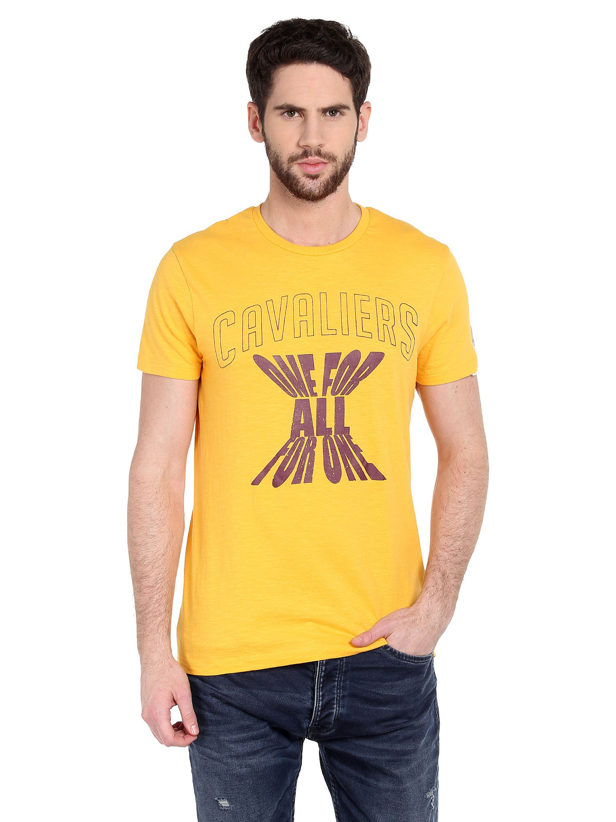 Cleveland Cavaliers Yellow Crew Neck Nba T-Shirt - S