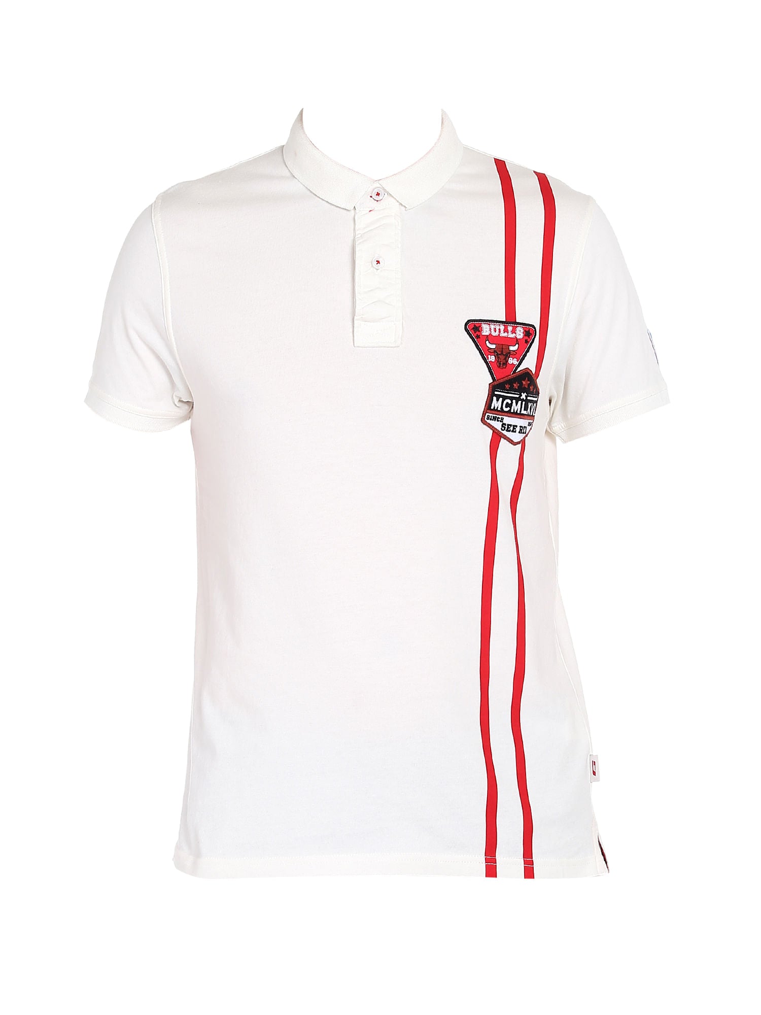Chicago Bulls White Nba Polo T-Shirt
