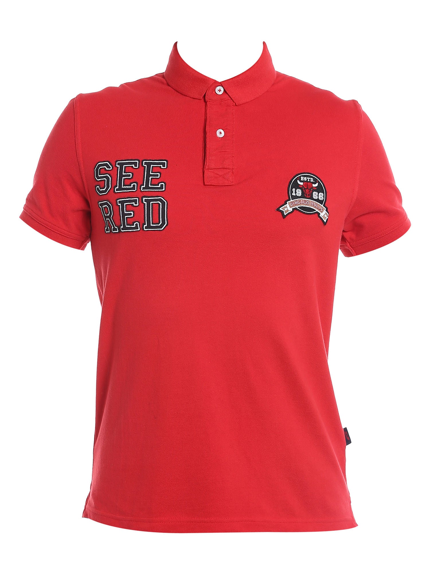 Chicago Bulls Red Nba Polo T-Shirt