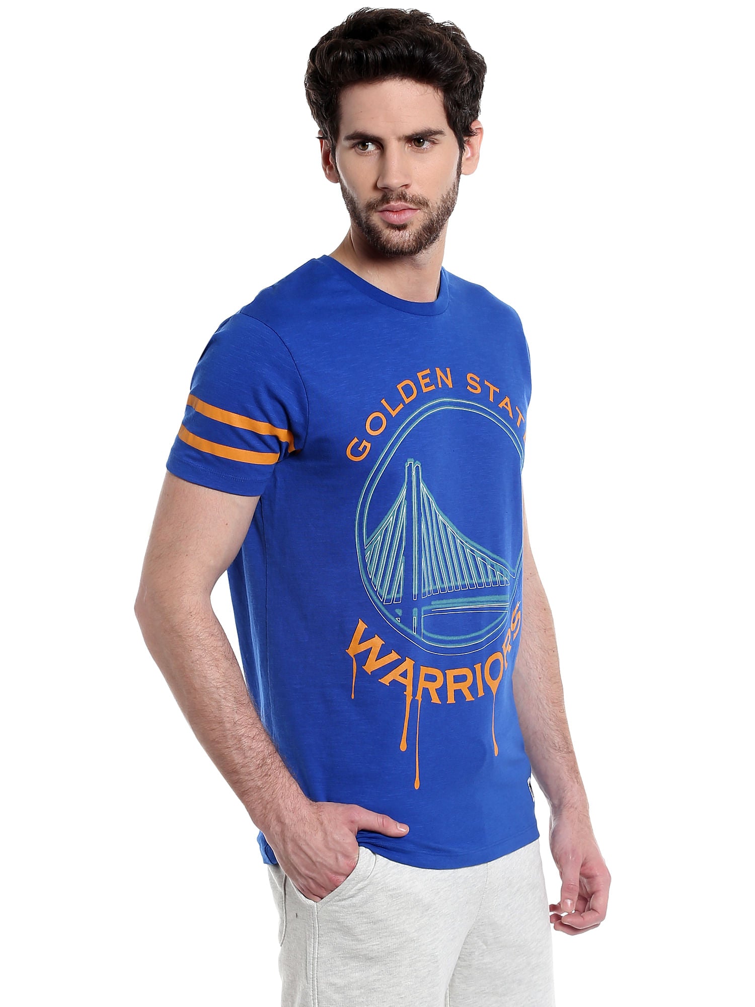 Golden State Warriors Blue Crew Neck Nba T-Shirt