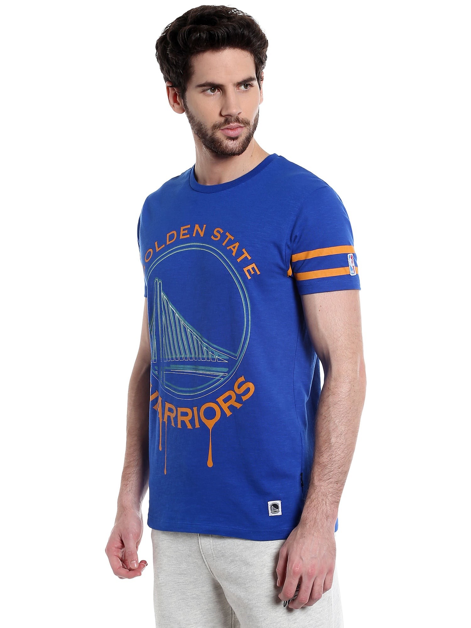 Golden State Warriors Blue Crew Neck Nba T-Shirt