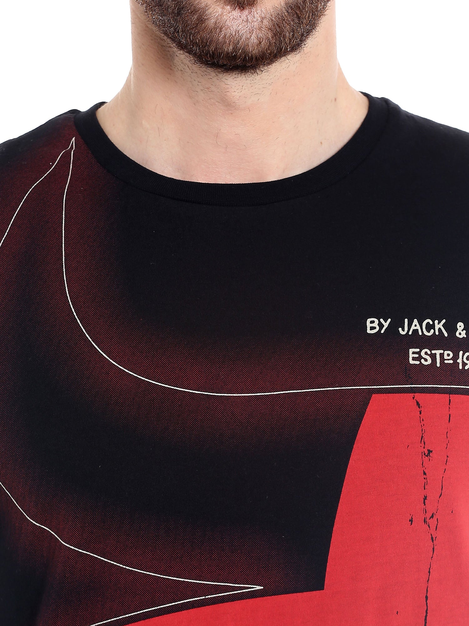 Chicago Bulls Black Crew Neck Nba T-Shirt
