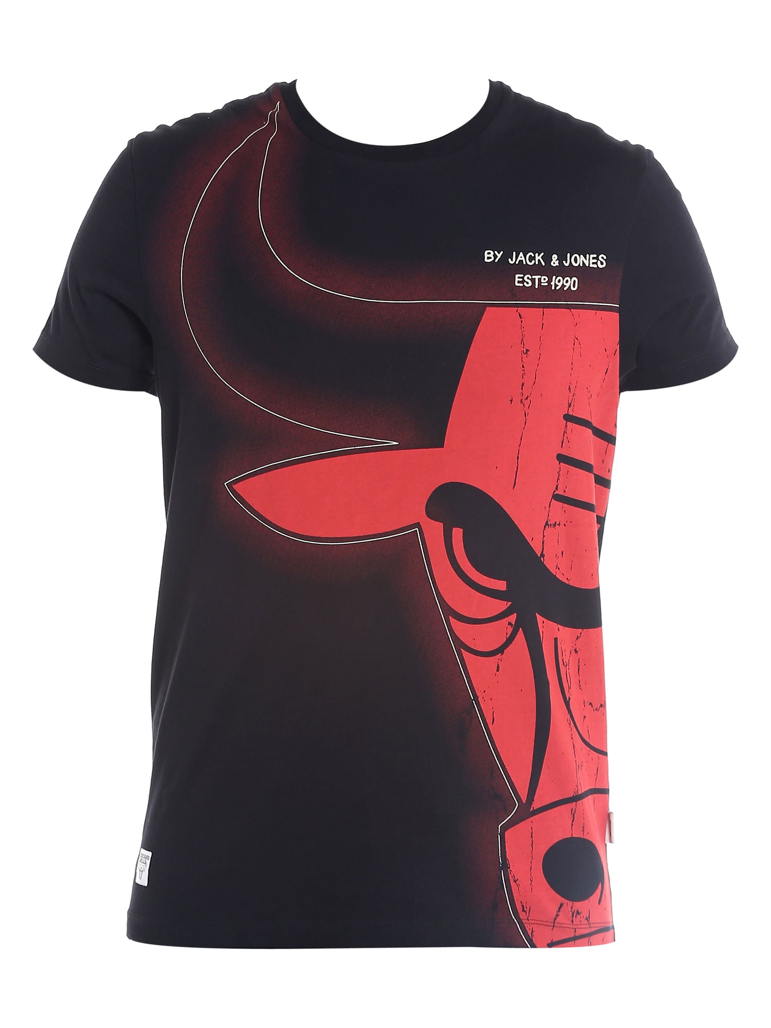 Chicago Bulls Black Crew Neck Nba T-Shirt