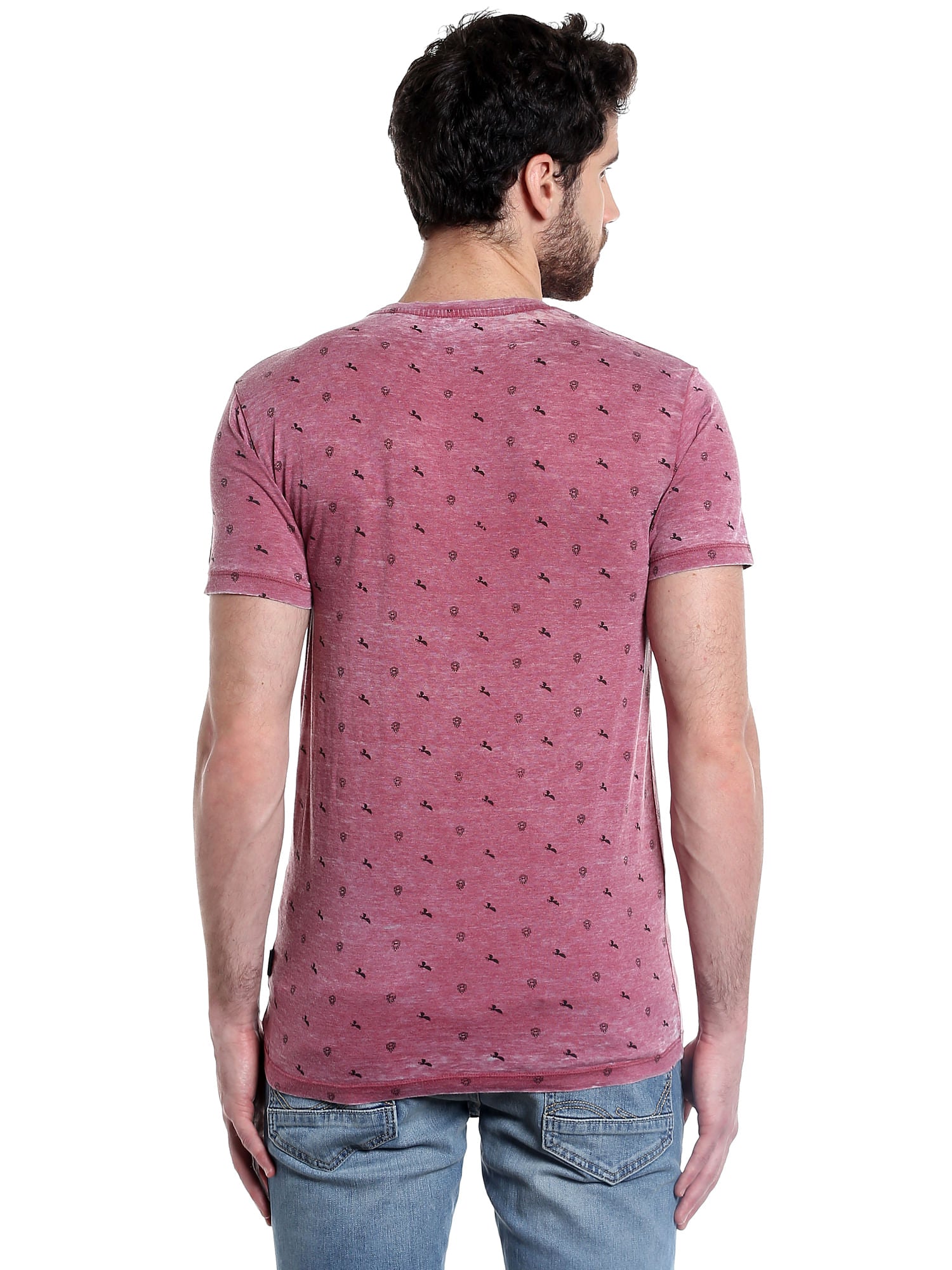 Charlotte Hornets Maroon Printed Crew Neck Nba T-Shirt