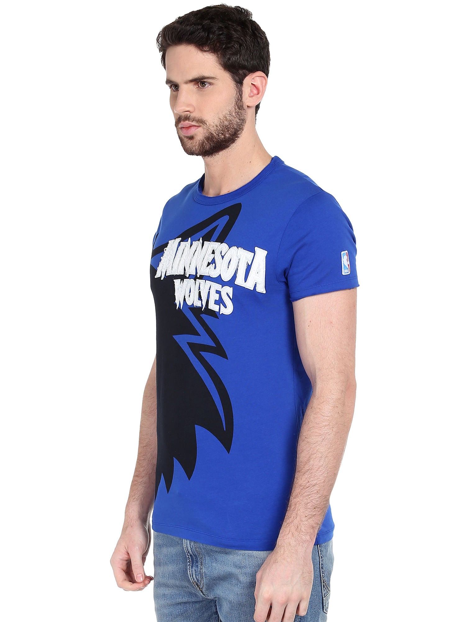 Timberwolves Electric Blue Crew Neck Nba T-Shirt