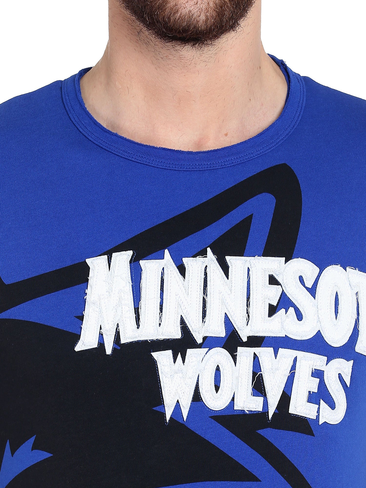 Timberwolves Electric Blue Crew Neck Nba T-Shirt