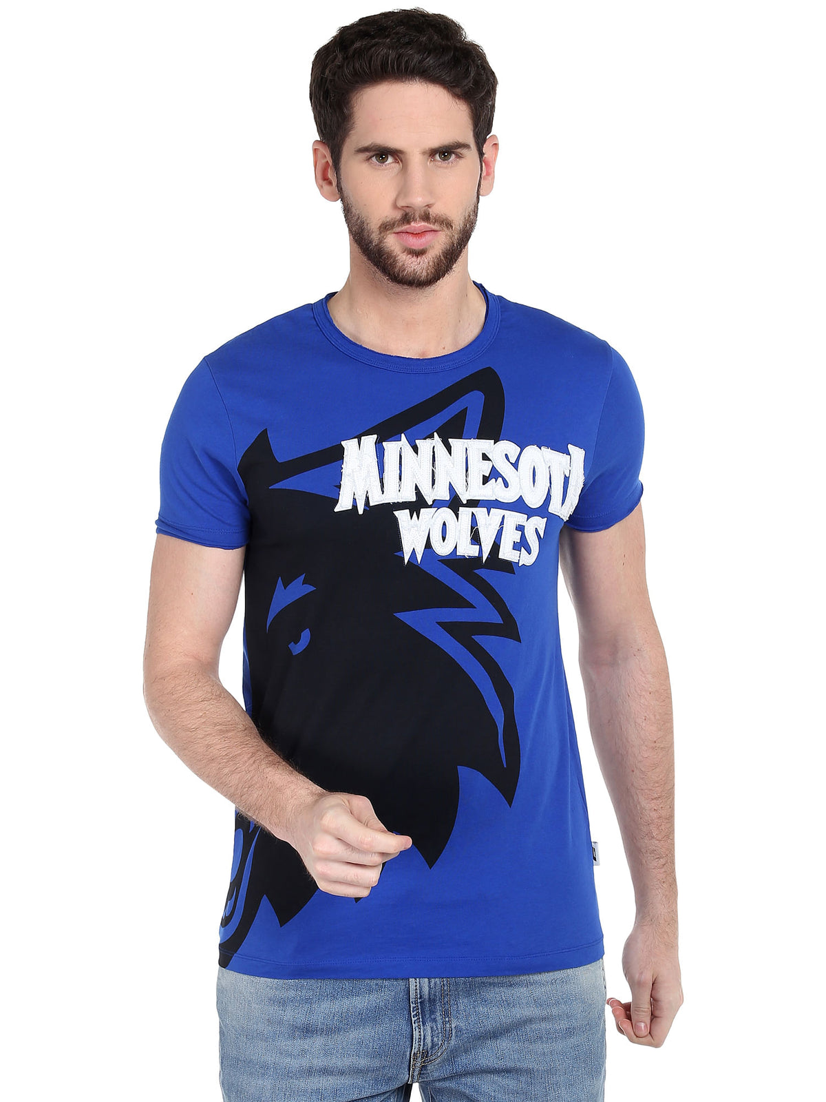 Timberwolves Electric Blue Crew Neck Nba T-Shirt - S