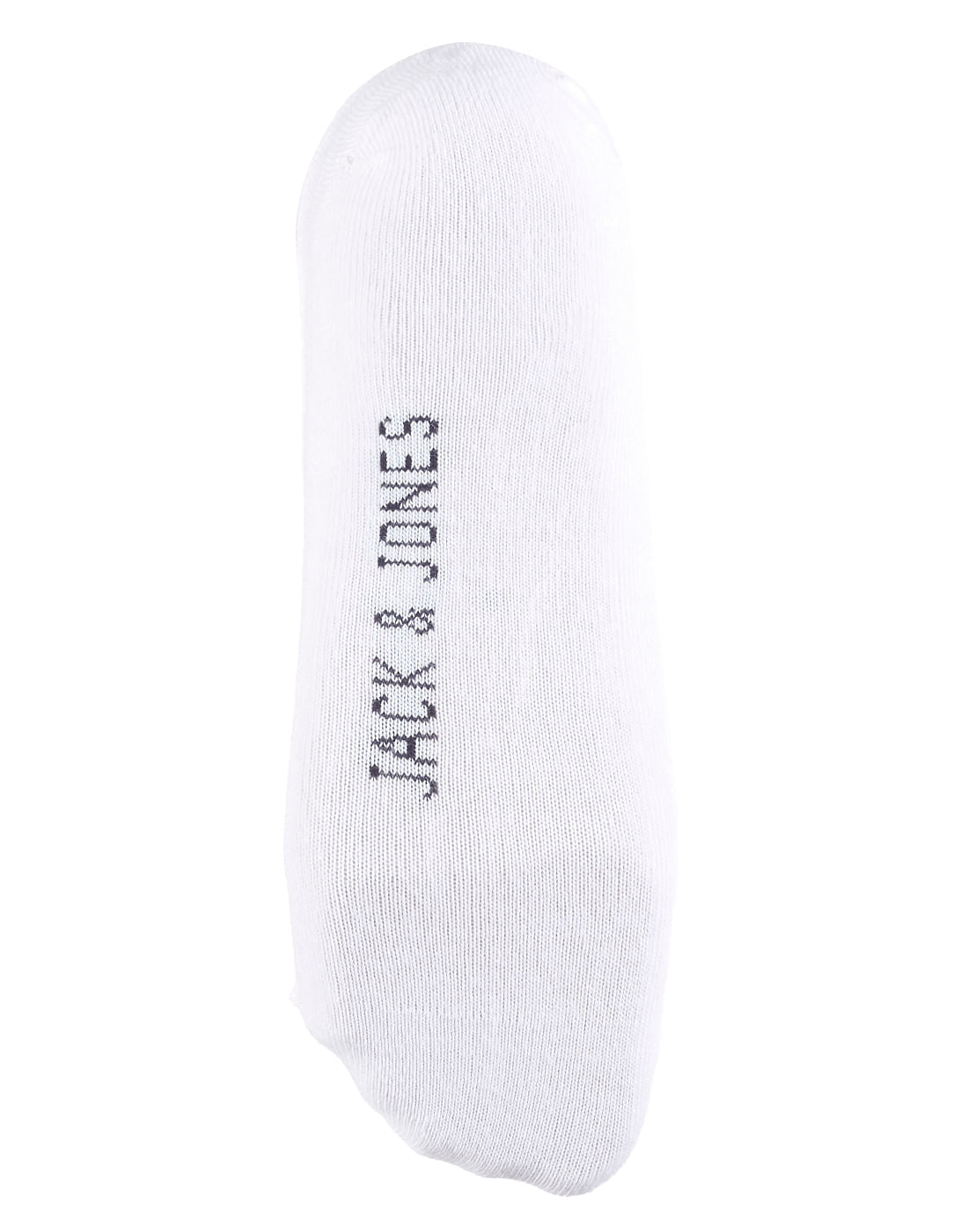 White Logo Print No Show Socks