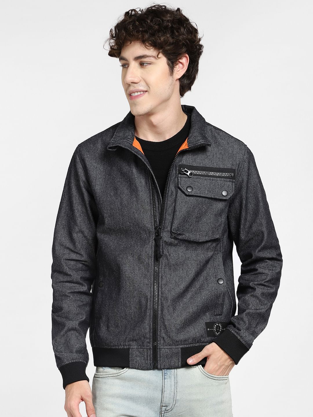 Dark Grey High Neck Jacket