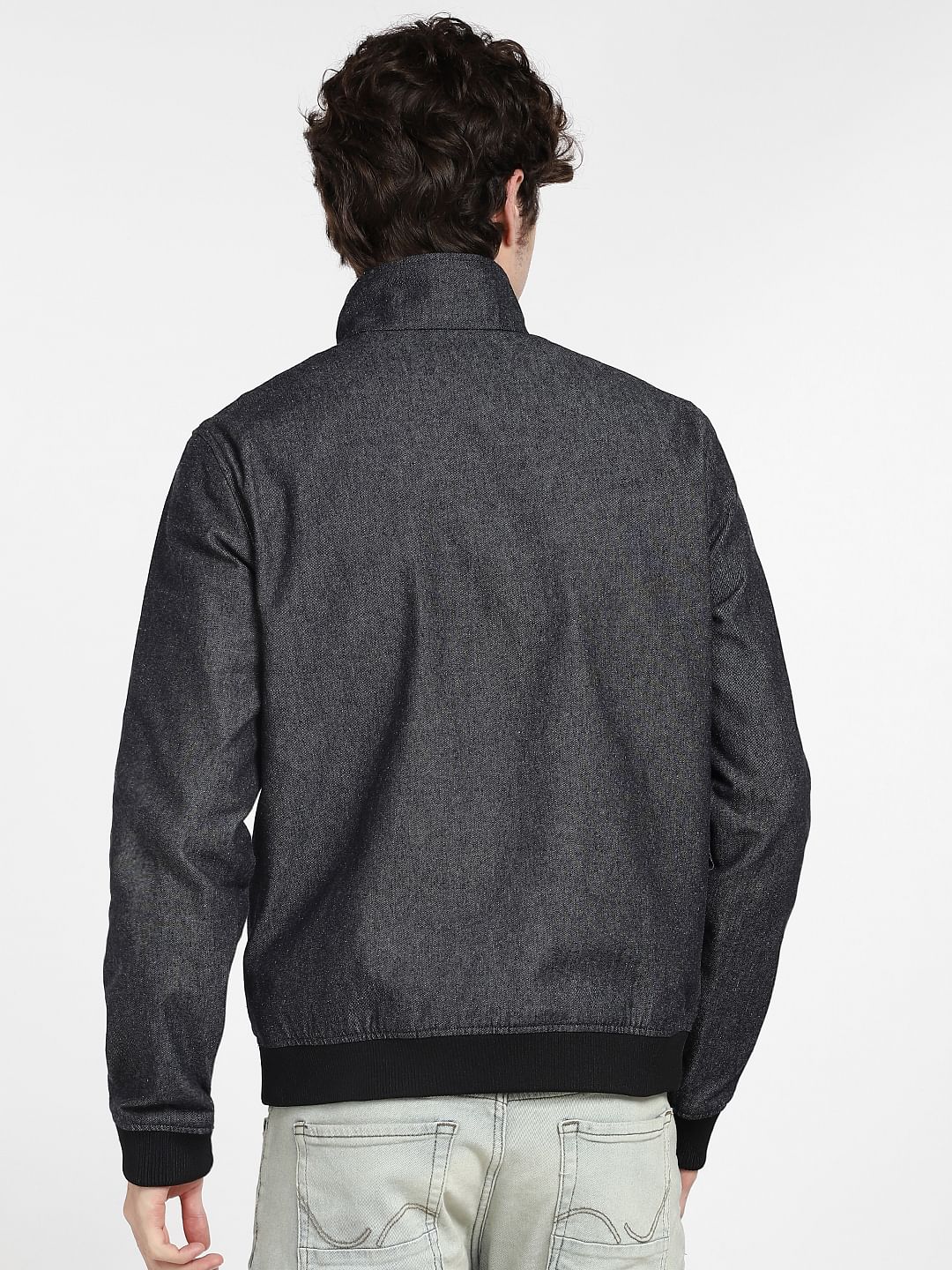 Dark Grey High Neck Jacket