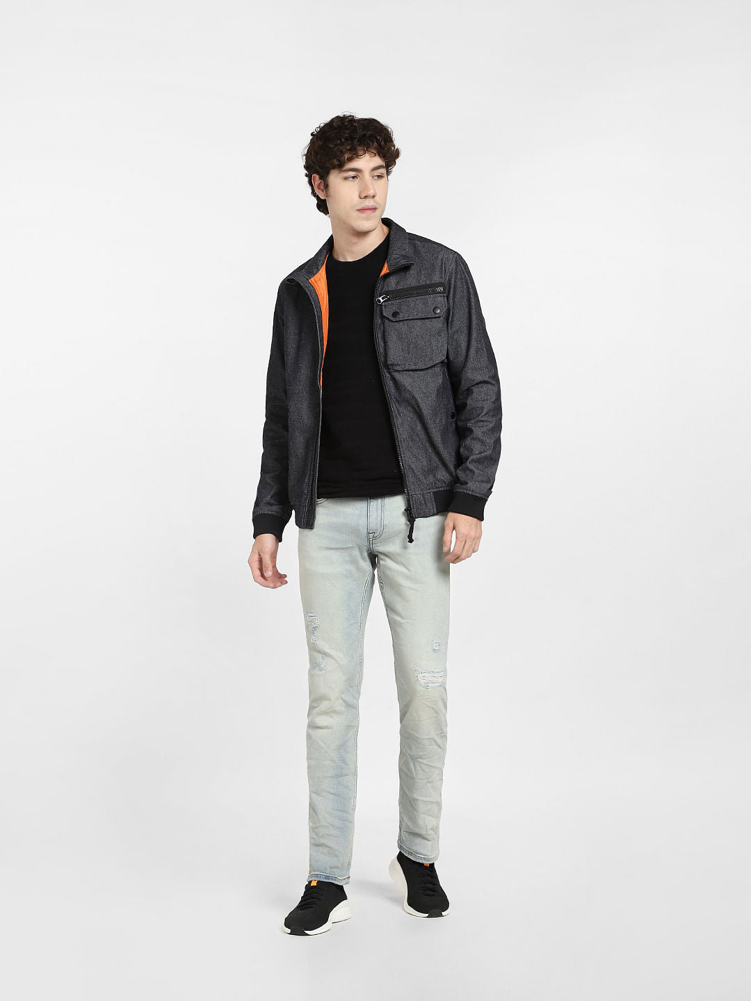 Dark Grey High Neck Jacket