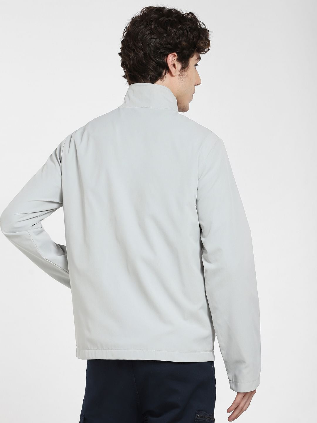 Light Grey High Neck Jacket
