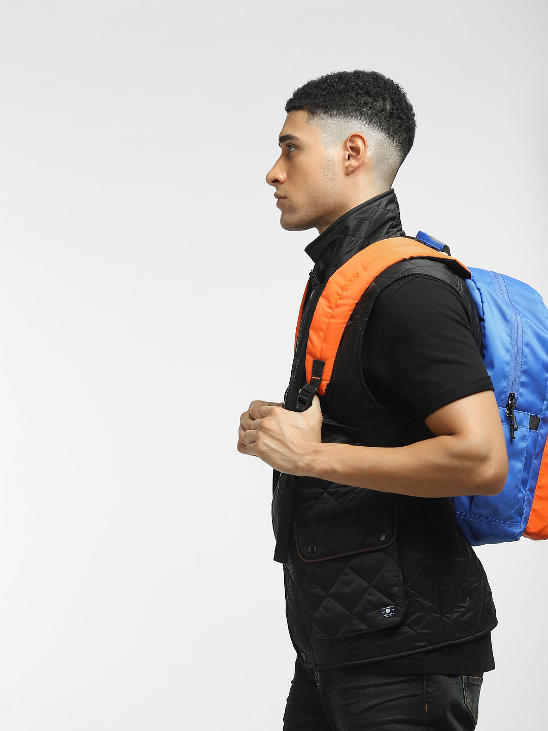 Black High-Neck Puffer Jacket - S