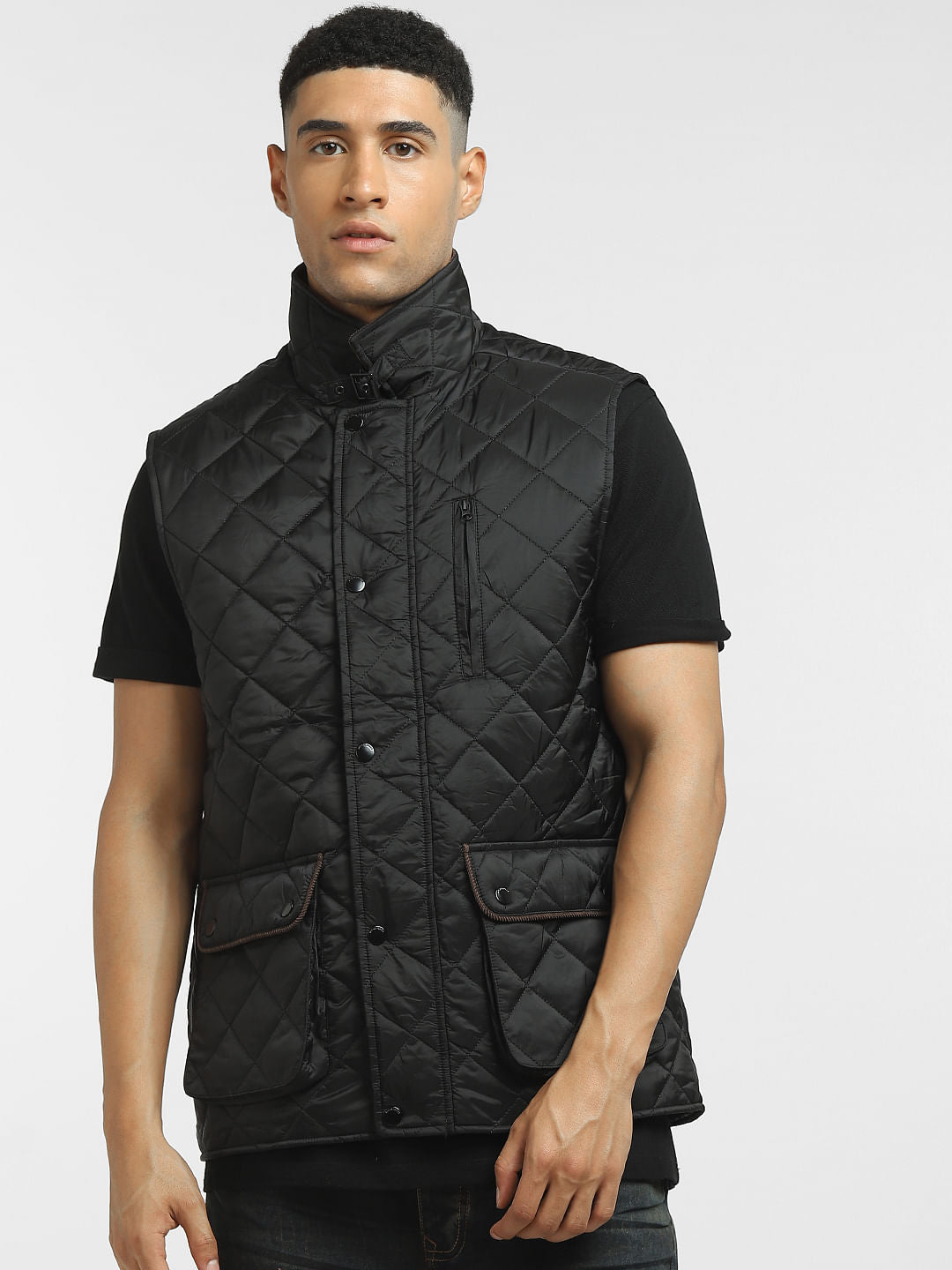 Black High-Neck Puffer Jacket