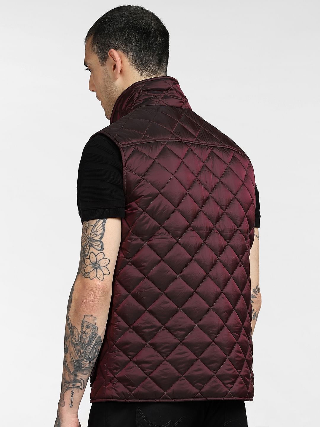 Burgundy Quilted Vest
