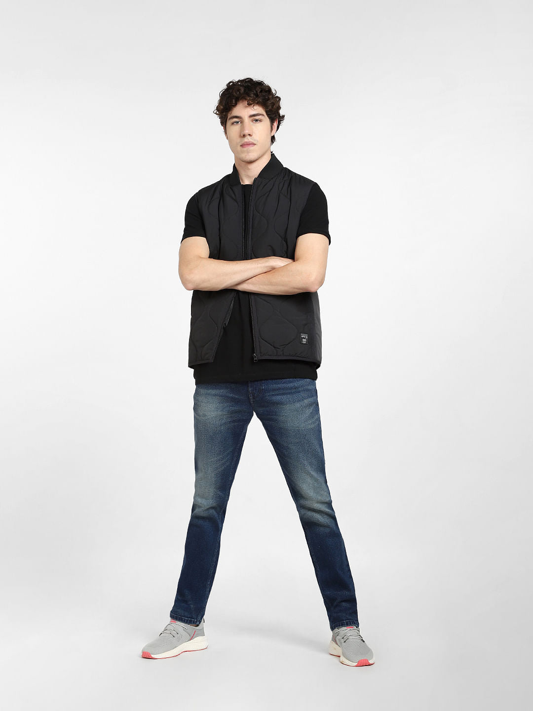 Black Quilted Vest Jacket