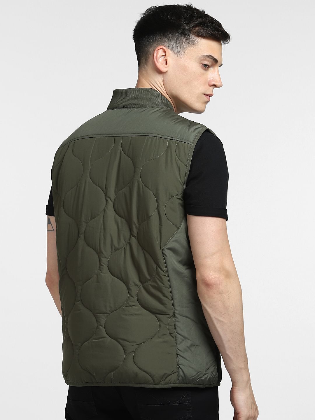 Green Duvet Quilted Vest