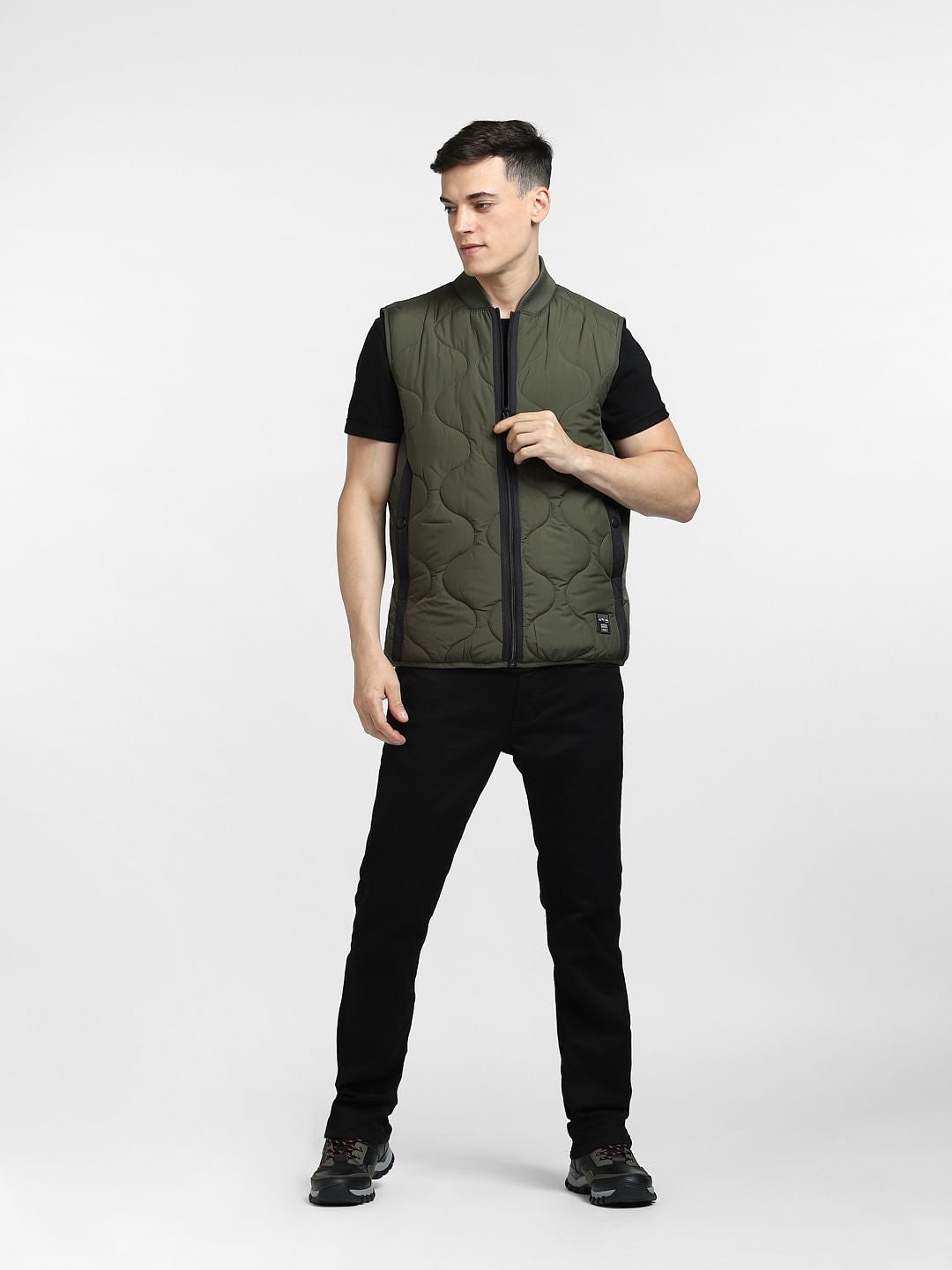 Green Duvet Quilted Vest