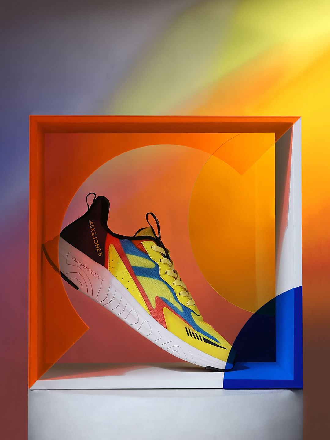 Yellow Colourblocked Sneakers - 40