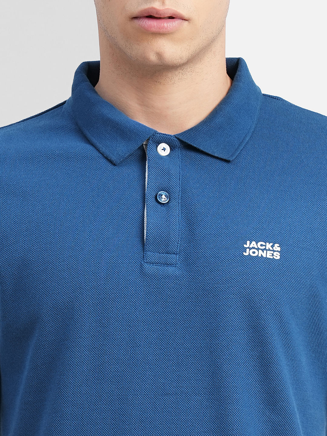 Dark Blue Polo Neck T-shirt