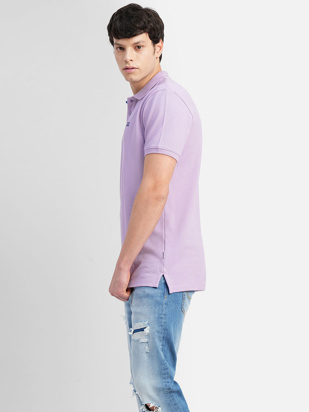 Purple Polo Neck T-shirt