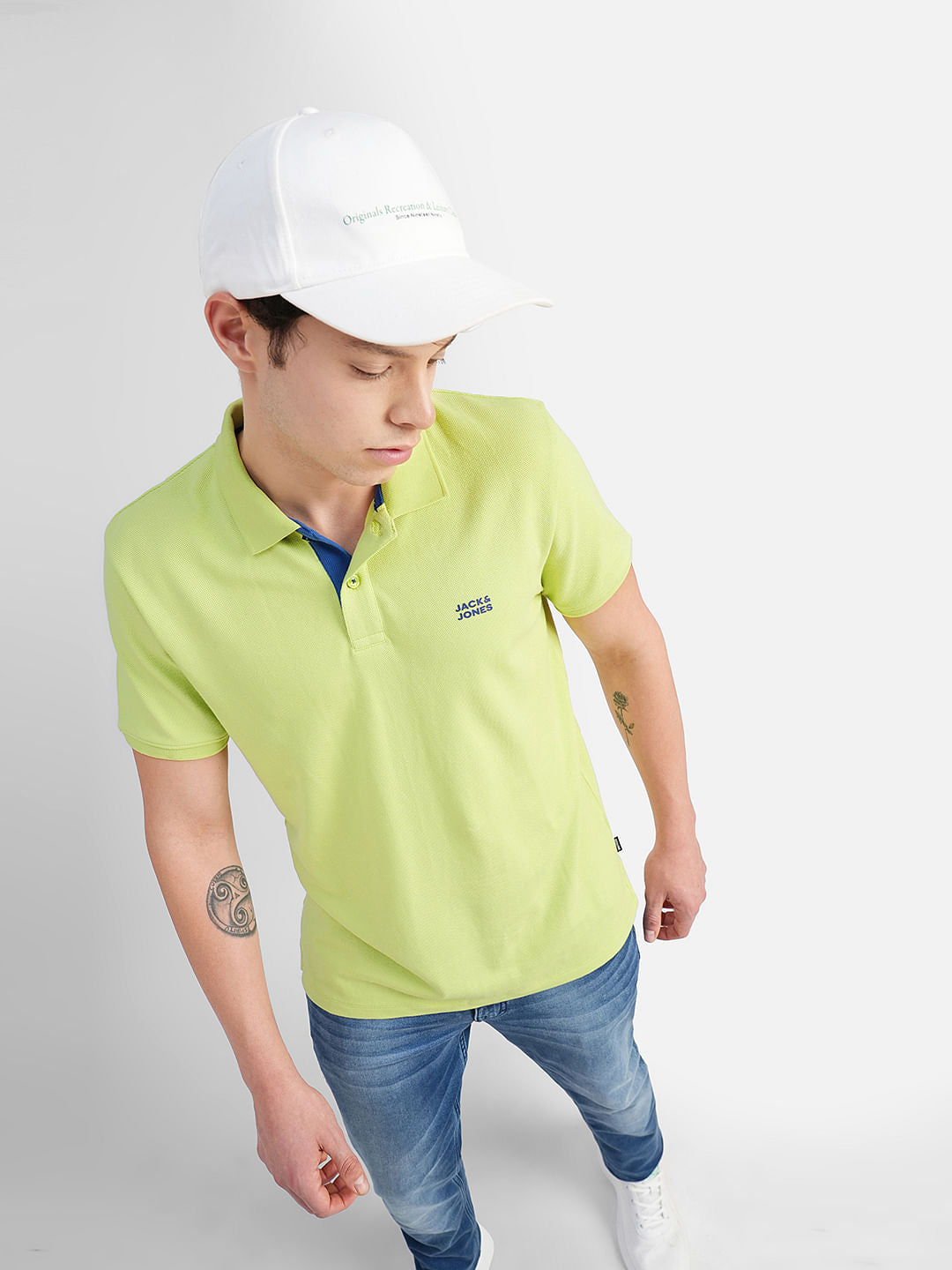 Green Polo Neck T-shirt - S