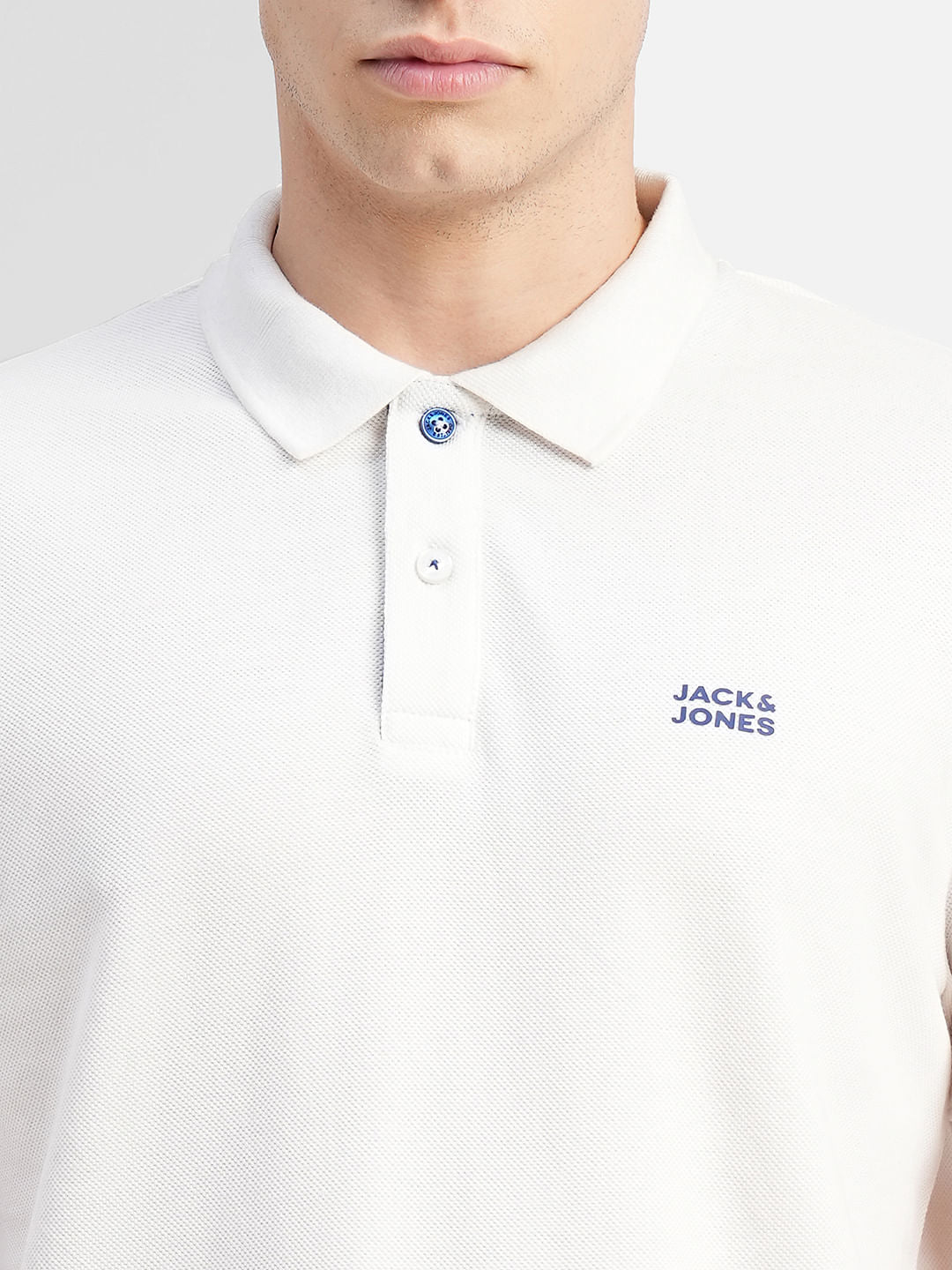 White Polo Neck T-shirt