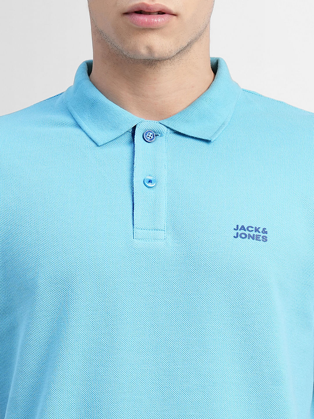 Blue Polo Neck T-shirt