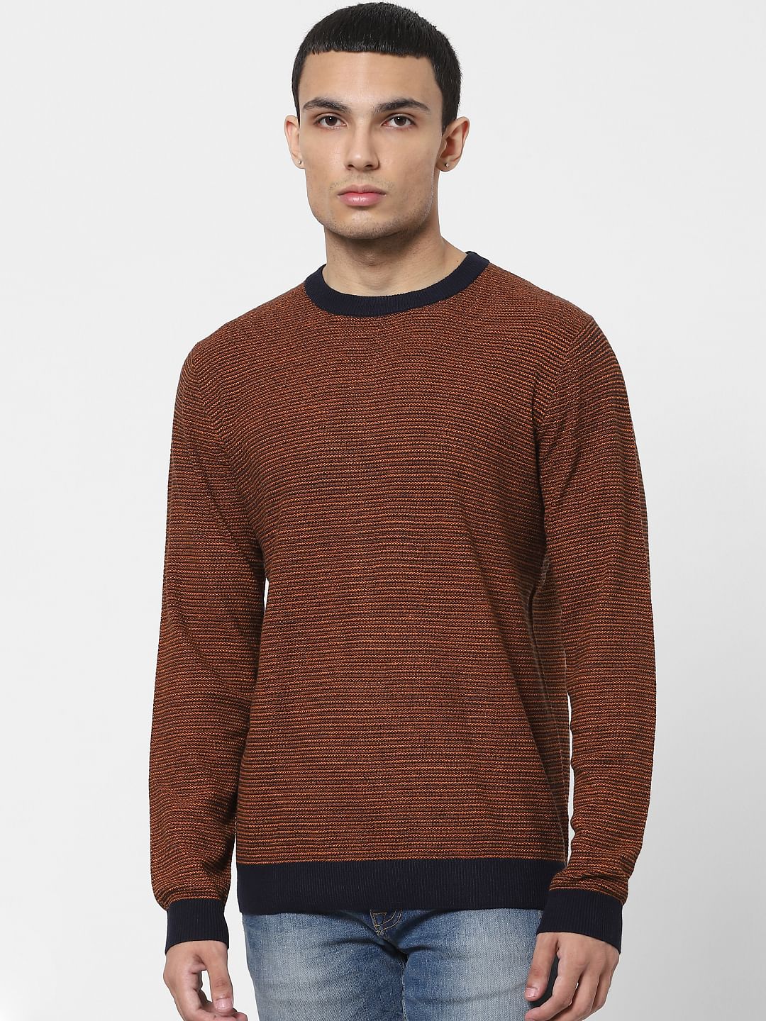 Orange Knit Pullover
