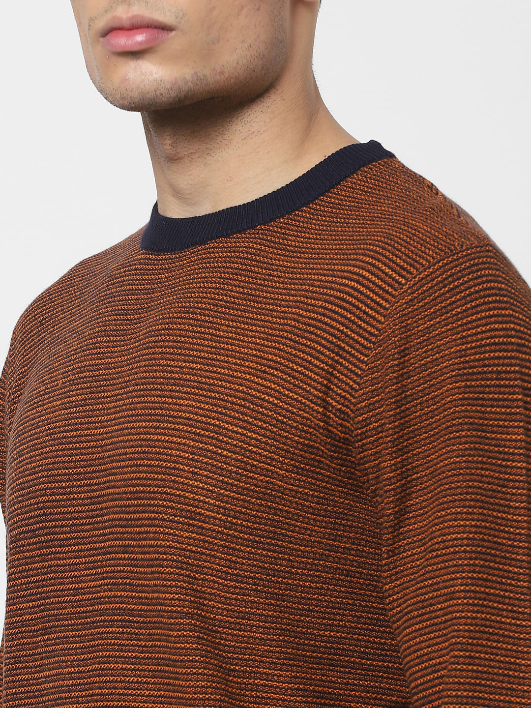 Orange Knit Pullover